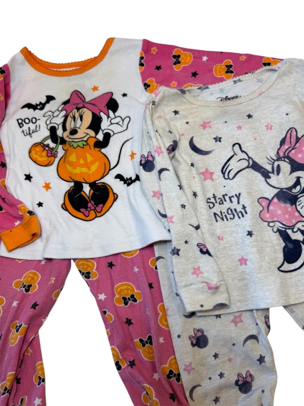 Pair of Disney Baby Mini Mouse Pajamas set 18m - top and bottoms
